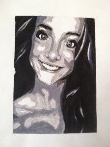 This is my first self portrait I painted while still an art minor two summers ago.  