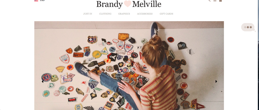 Brandy Melville homepage